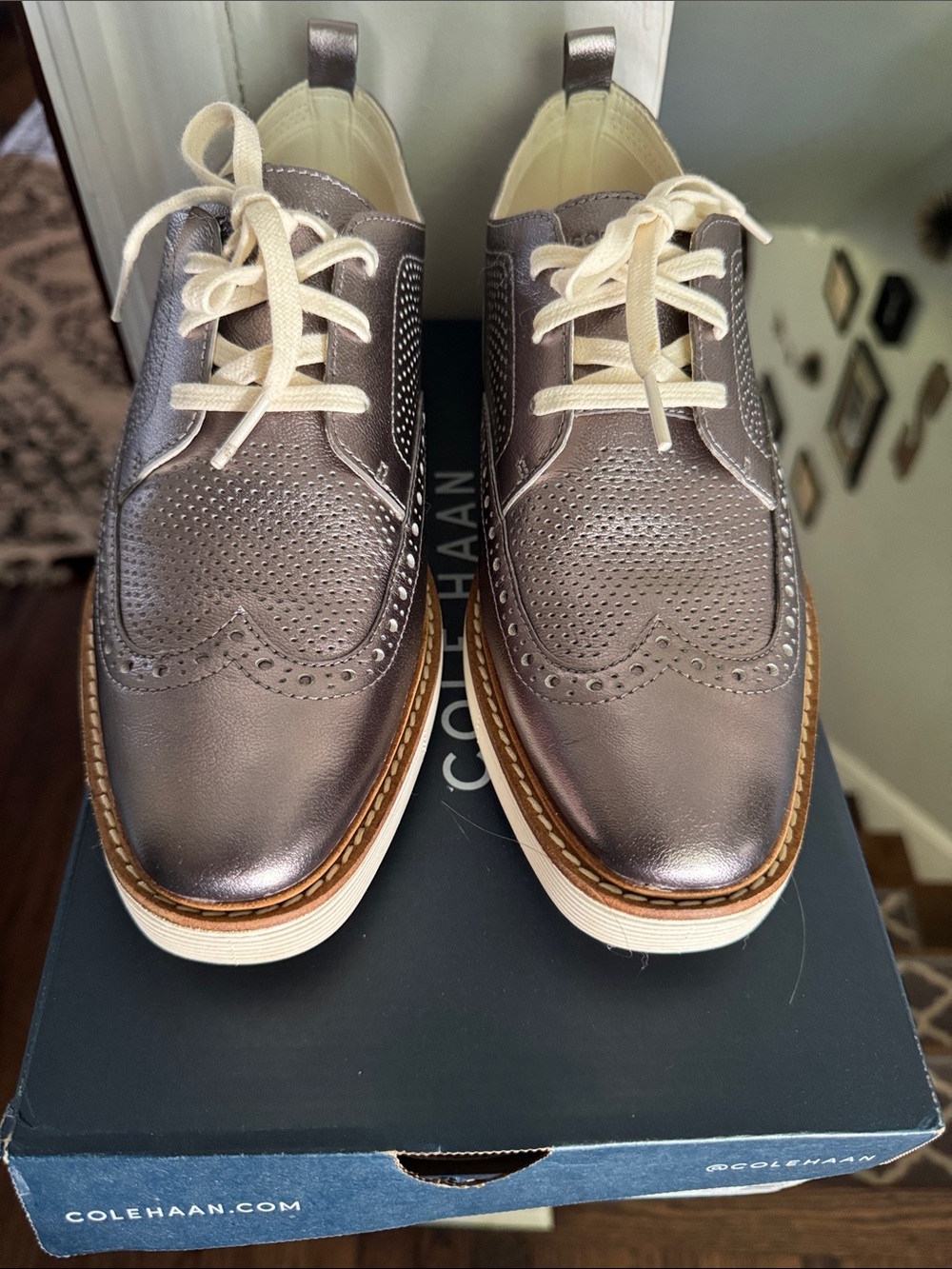 Cole Haan Platform Wingtip Oxfords Sz women’s 8.5 EUC